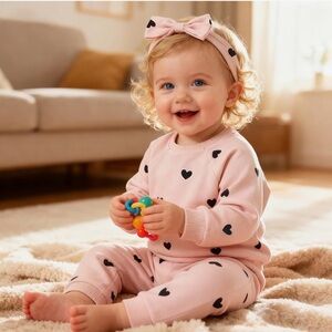 12-18 Month Baby Girl Matching Pant & Sweatshirt Set